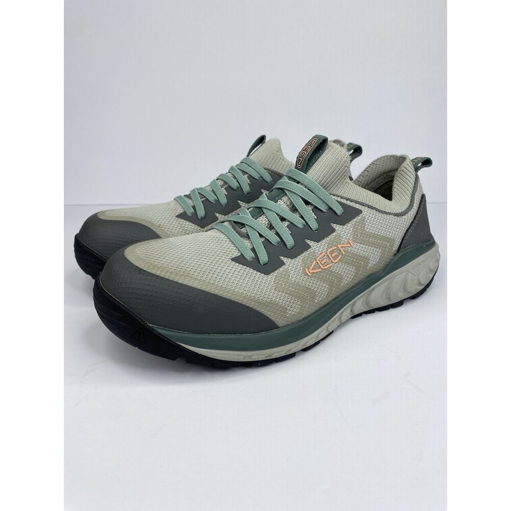 KEEN WOMEN'S ARVADA SHIFT WORK SNEAKER CARBON-FIBER TOE 9.5M GREY/GRANITE GREEN